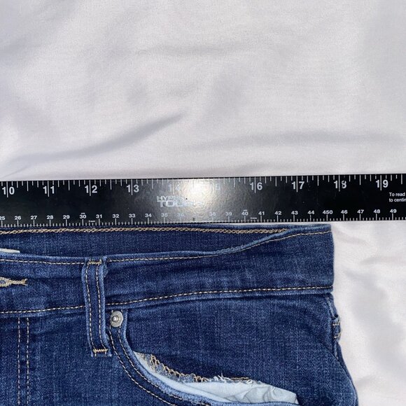 2 Levis Mid Length Shorts Womens 32 Blue/ Blue Washed - Picture 6 of 15